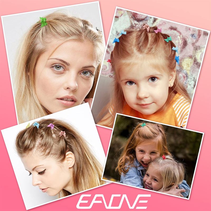 SOHO Mini Butterfly Hair Claws / Hair Decorations - 50 pcs Butterfly Hair Claws Multicolour - Hair Accessories