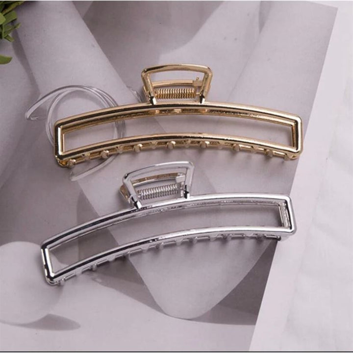 SOHO Selin Metal Hair Claw - Silver - Hair Accessories