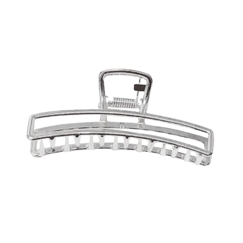SOHO Selin Metal Hair Claw - Silver - Hair Accessories
