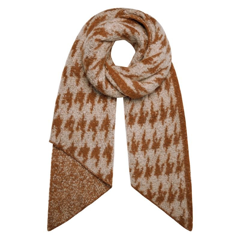 SOHO Two - Toned Scarf 185 x 55 cm - Brown - | Fashiongirl