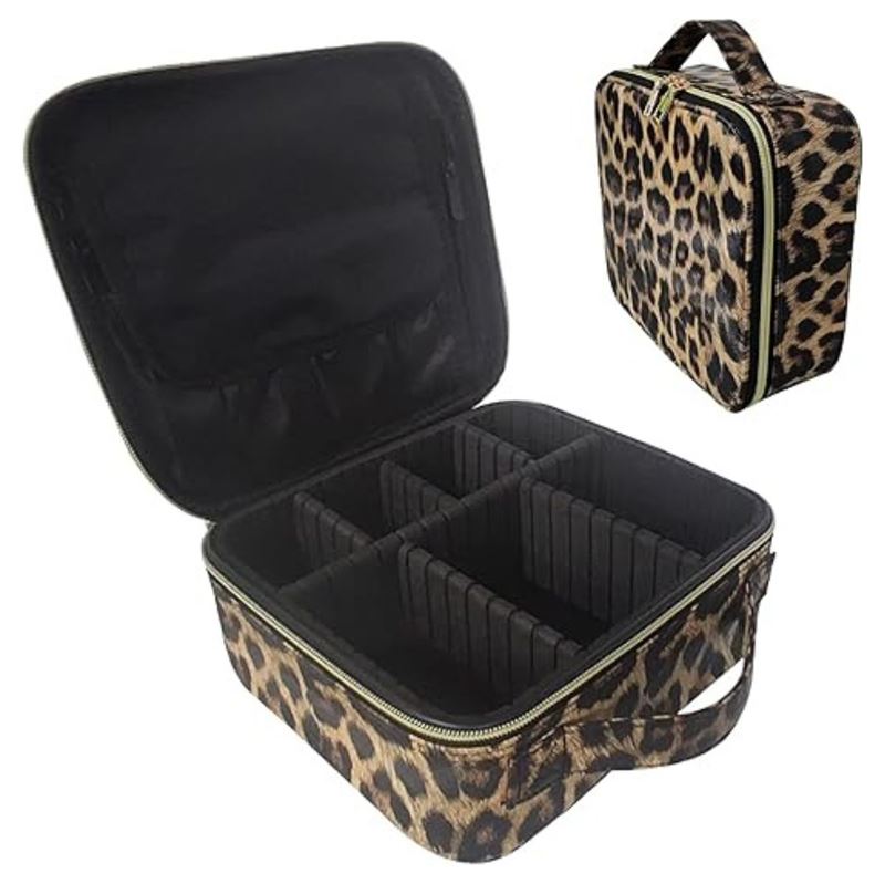 UNIQ makeup travel bag - Toiletry bag / Cosmetic bag for all your makeup - Leopard - Fashiongirl