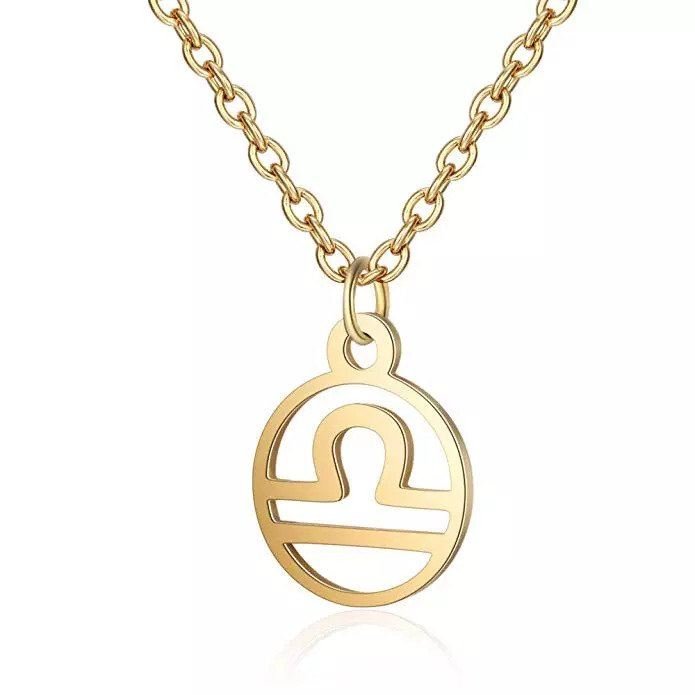 Zodiac necklace: Libra - Zodiac, Gold - Fashiongirl