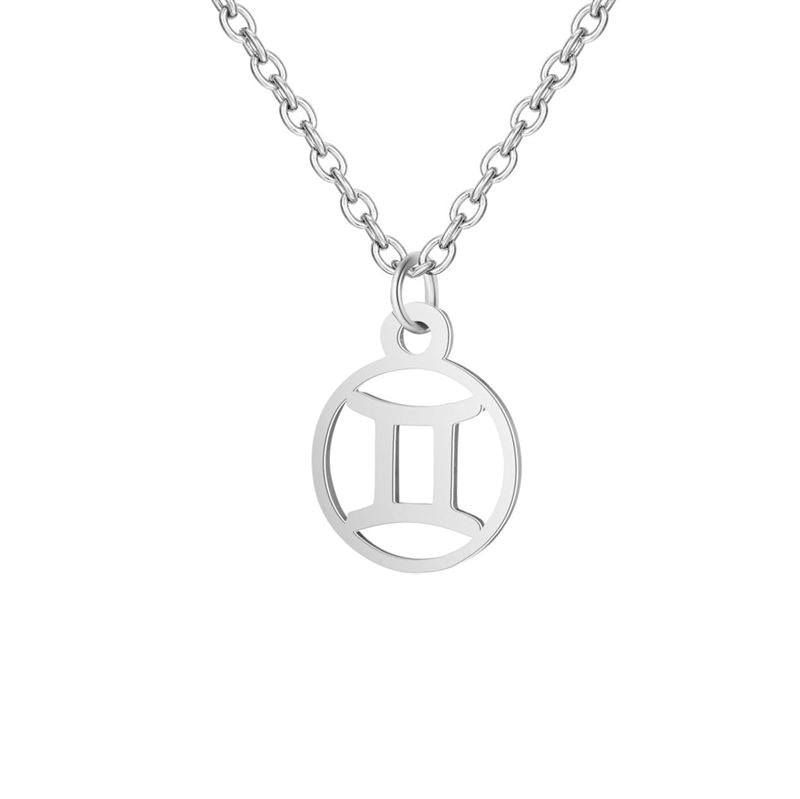 Zodiac sign necklace: Gemini - Zodiac, Silver - Fashiongirl